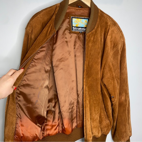 Vintage 70’s Stratojat Suede Bomber Jacket - Picture 8 of 9